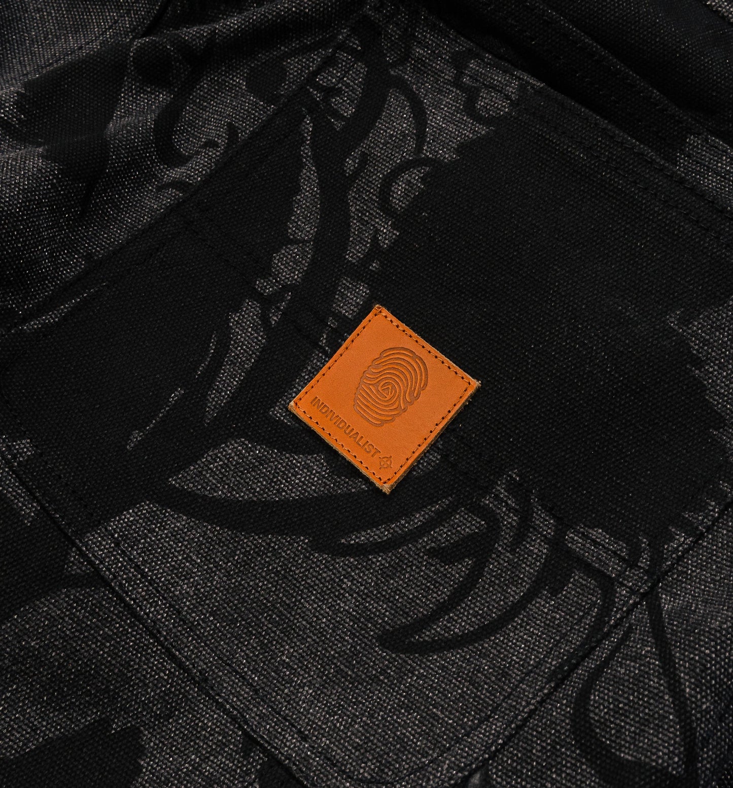 Kintaro Print Carpenter Mens Pant Black