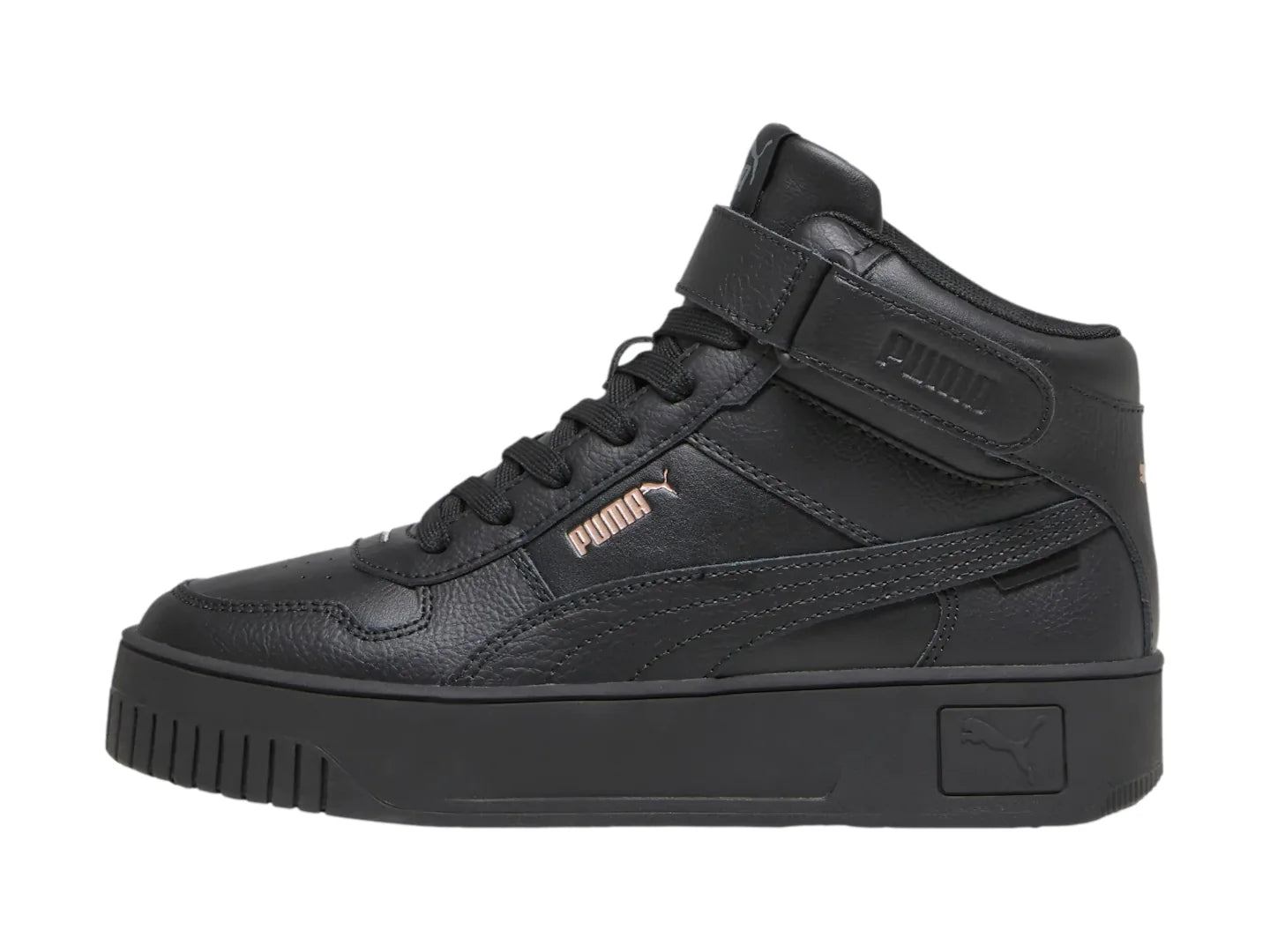 Tenis PUMA Carina Street Mid Negro y Oro para Mujer