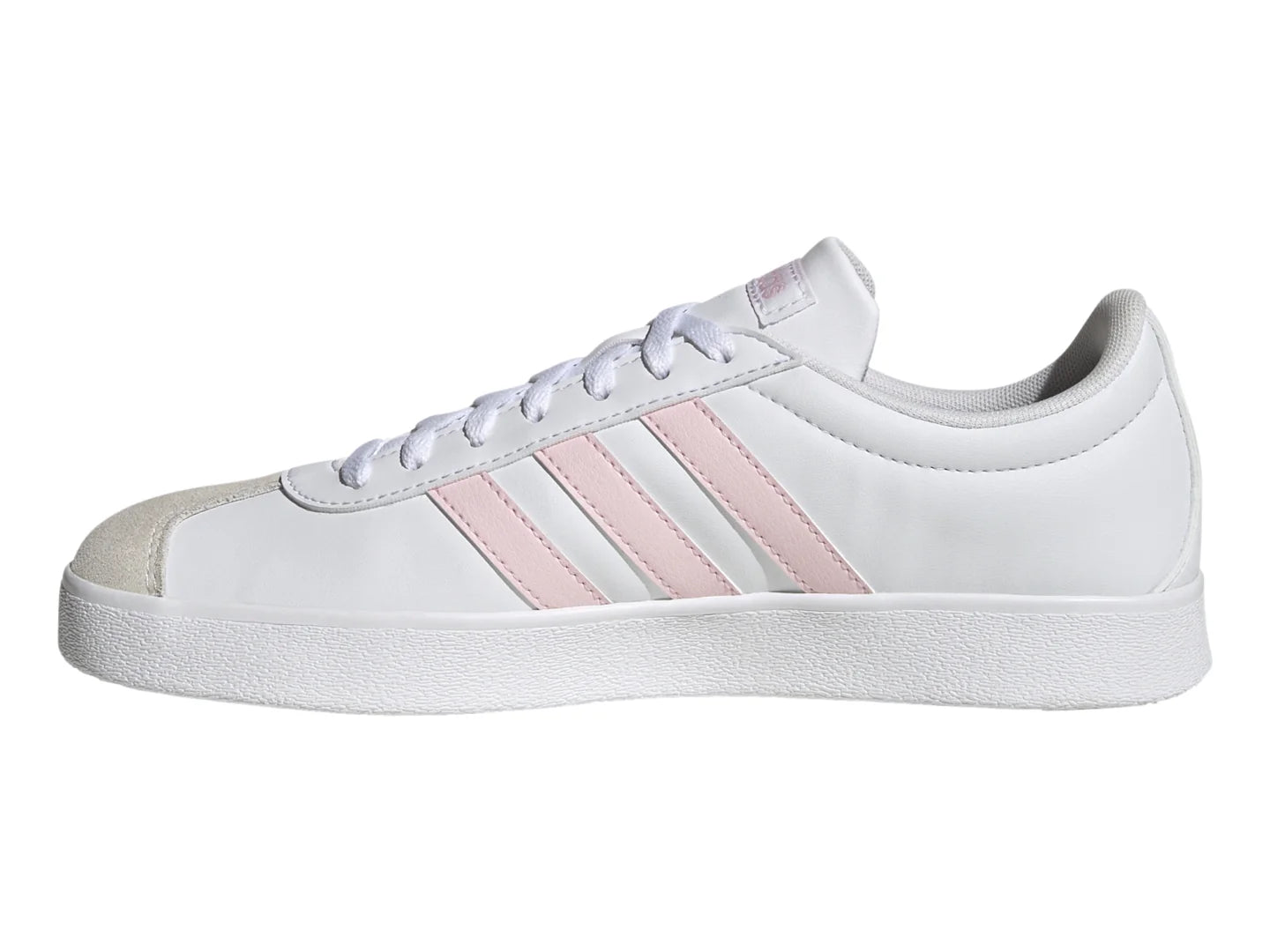 Tenis Adidas VL Court Base Blanco y Rosa para Mujer