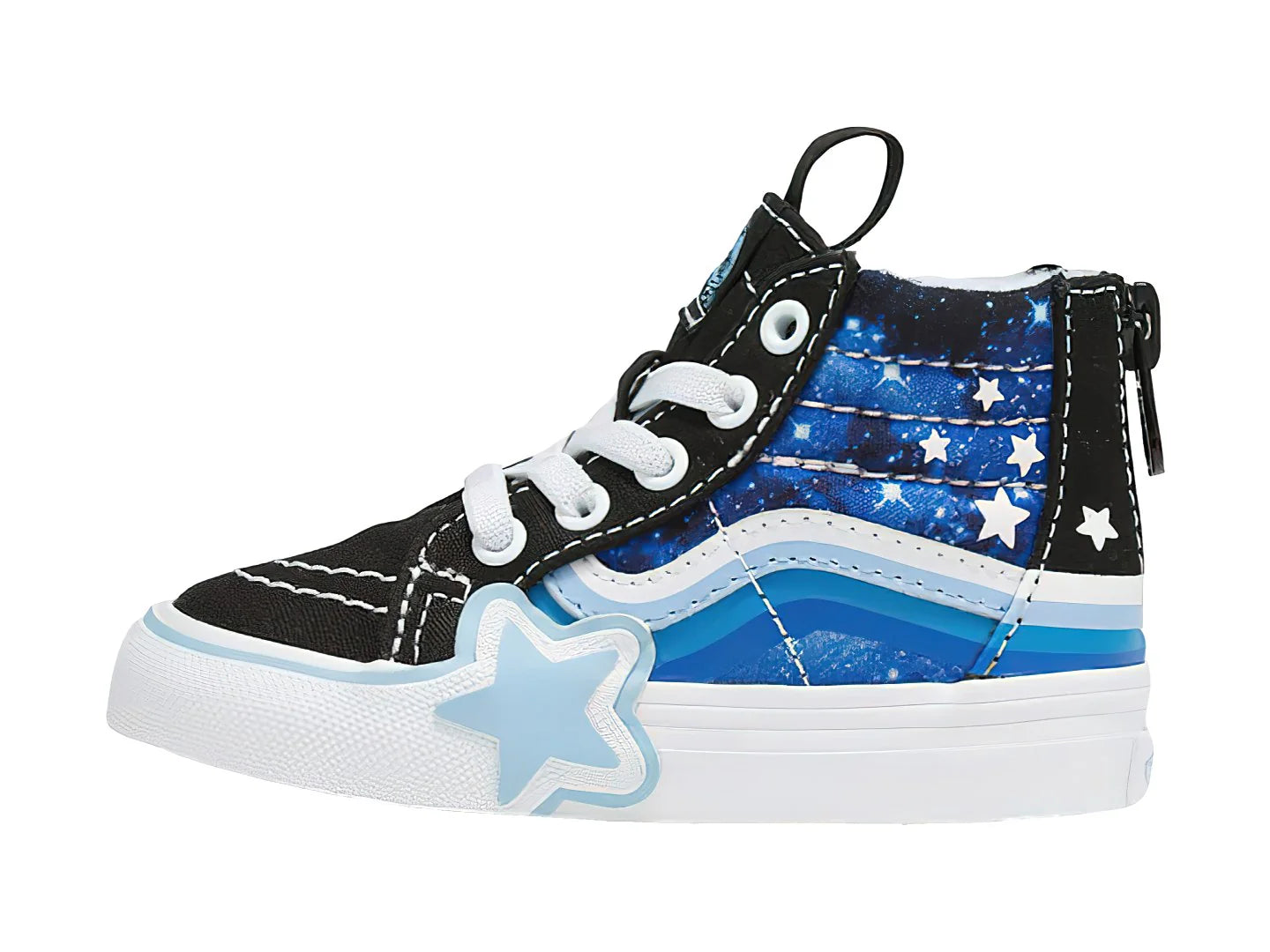 Tenis Vans Sk8 Hi Zip Negro con Azul Unisex