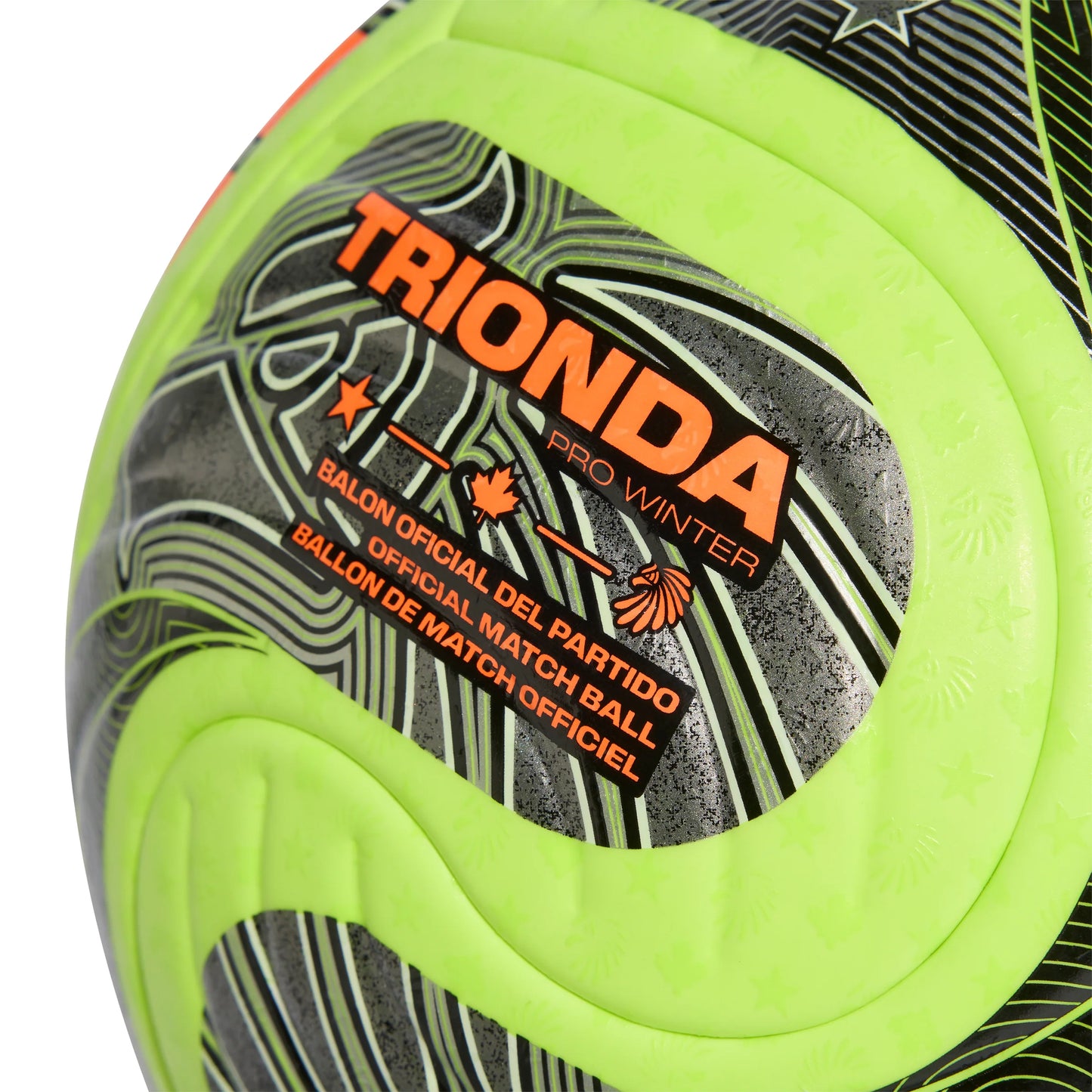 adidas World Cup 26 Trionda Pro Winter Soccer Ball Lemo Black Silver