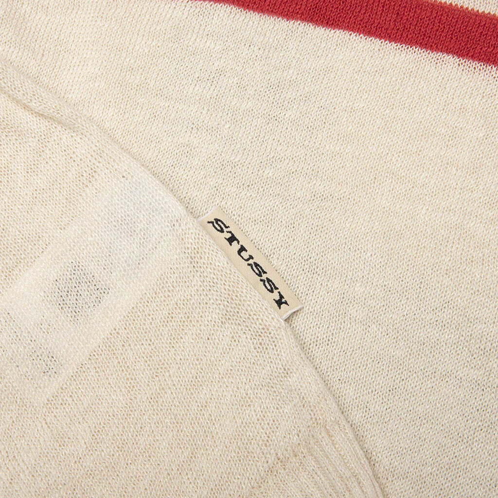 Lightweight Striped Sweater Bone