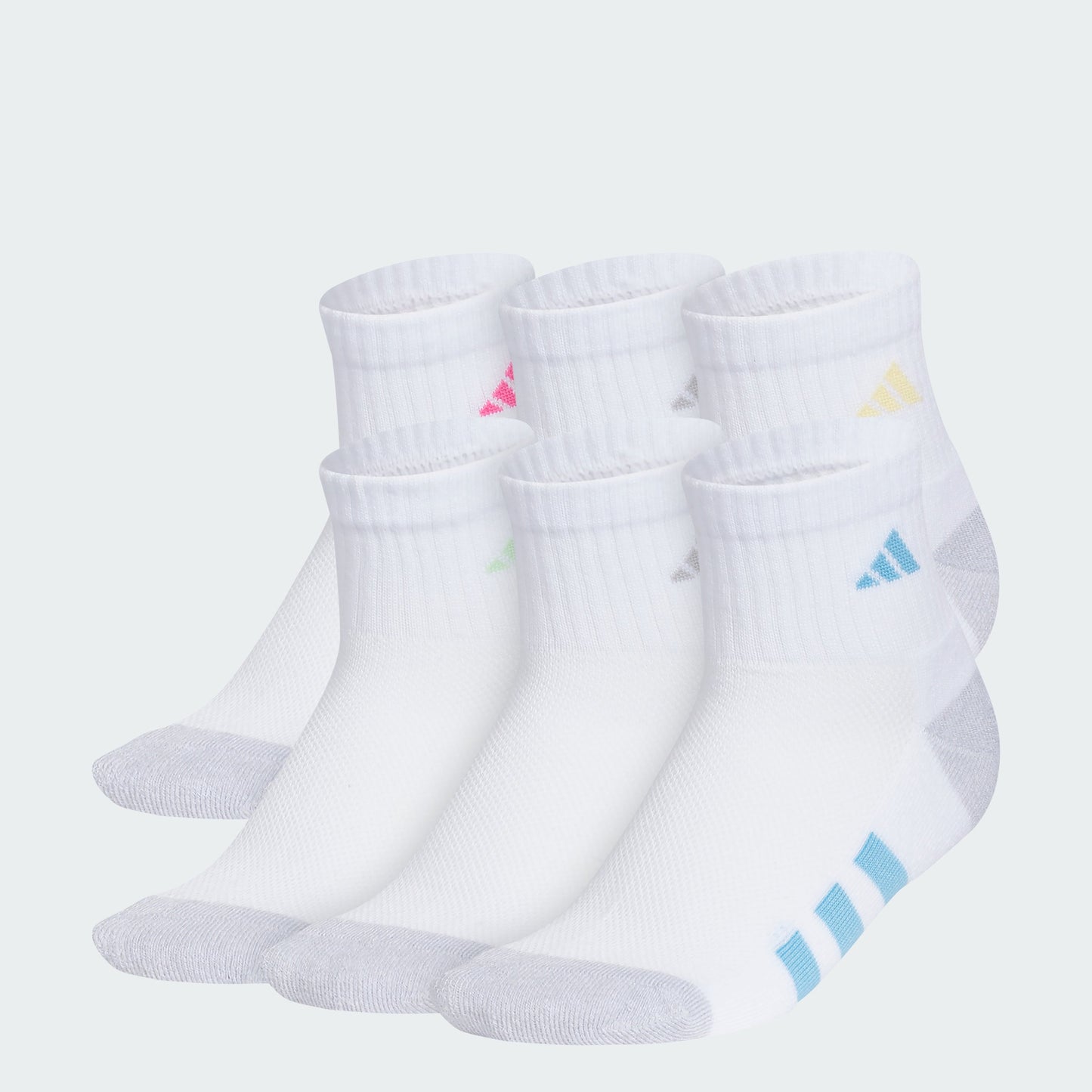 Athletic Cushioned 6 Pack Quarter Socks Kids