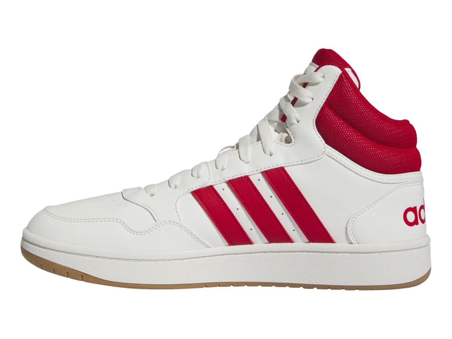 Tenis Adidas Hoops 30 Mid Blanco y Rojo para Hombre