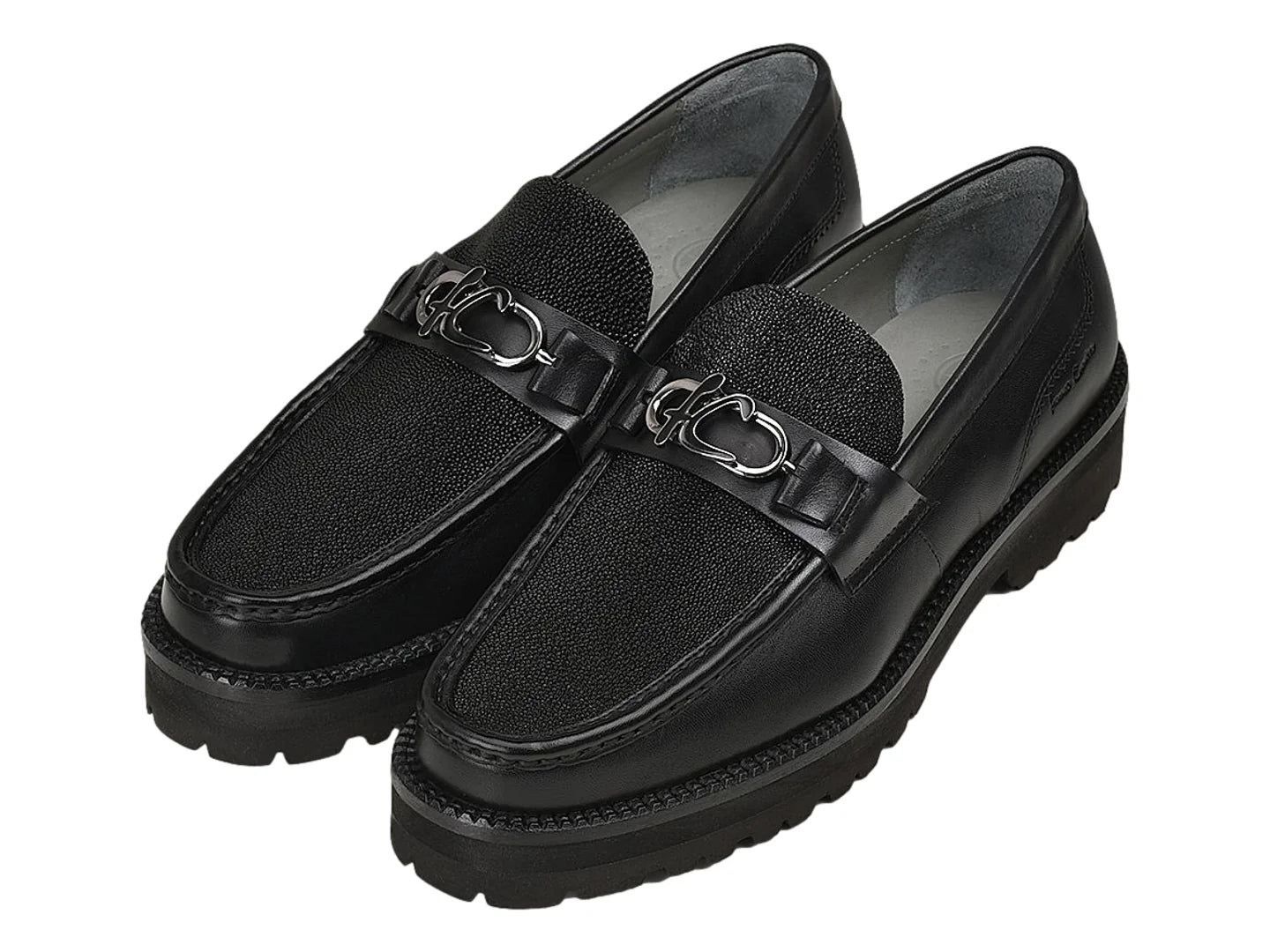 Zapato Cuadra de Mantarraya Negro para Hombre