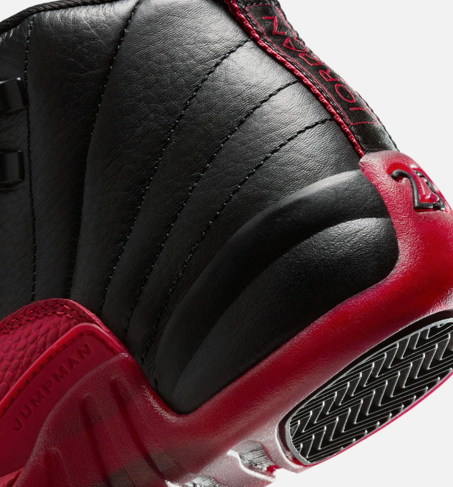 Air Jordan 12 Retro Flu Game Grade School Lifestyle Shoe Black Varsity Red
