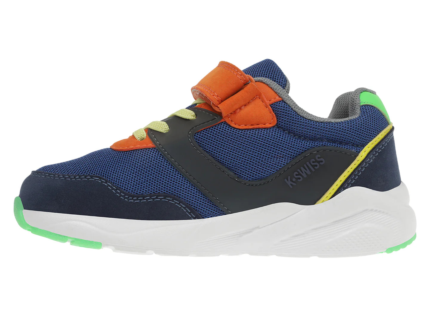 Tenis K SWISS Zahir Azul Marino y Naranja para Niño