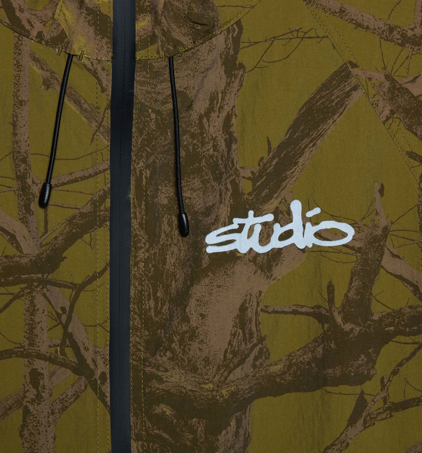 Studio Camo Windbreaker Mens Jacket Tree Camo Gold