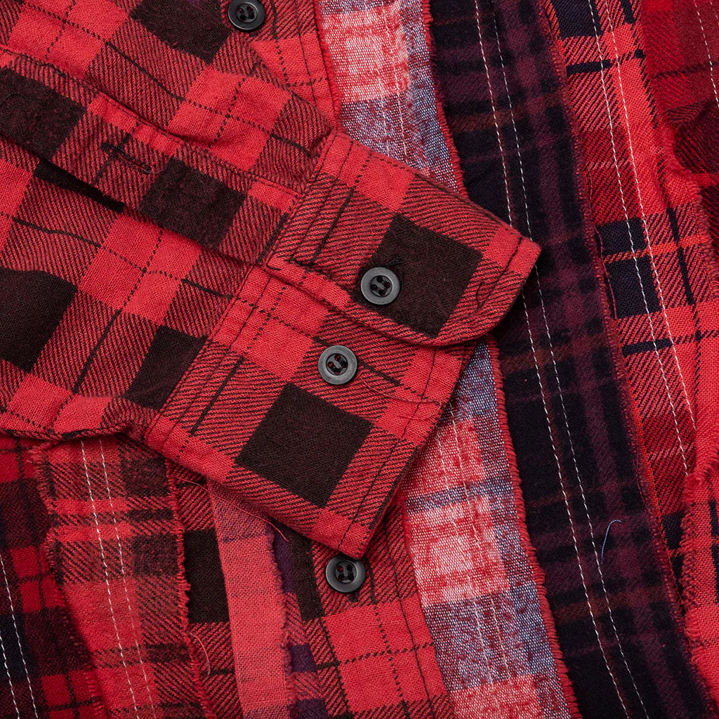Over Dyed Ribbon Shirt Red