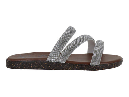 Sandalias Luna Rosa Plata para Mujer