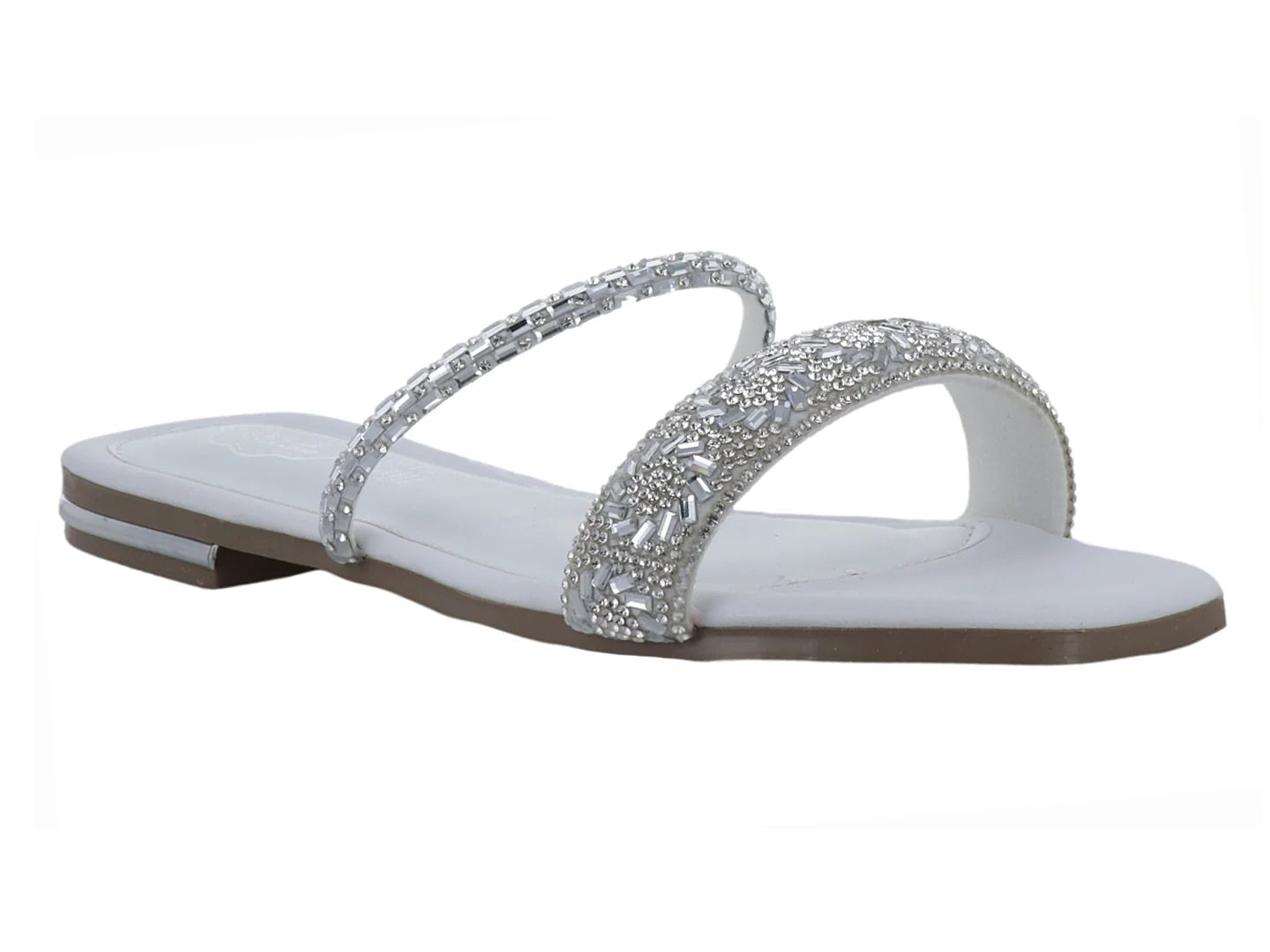 Sandalias MELIANA Blancas con Brillos para Mujer