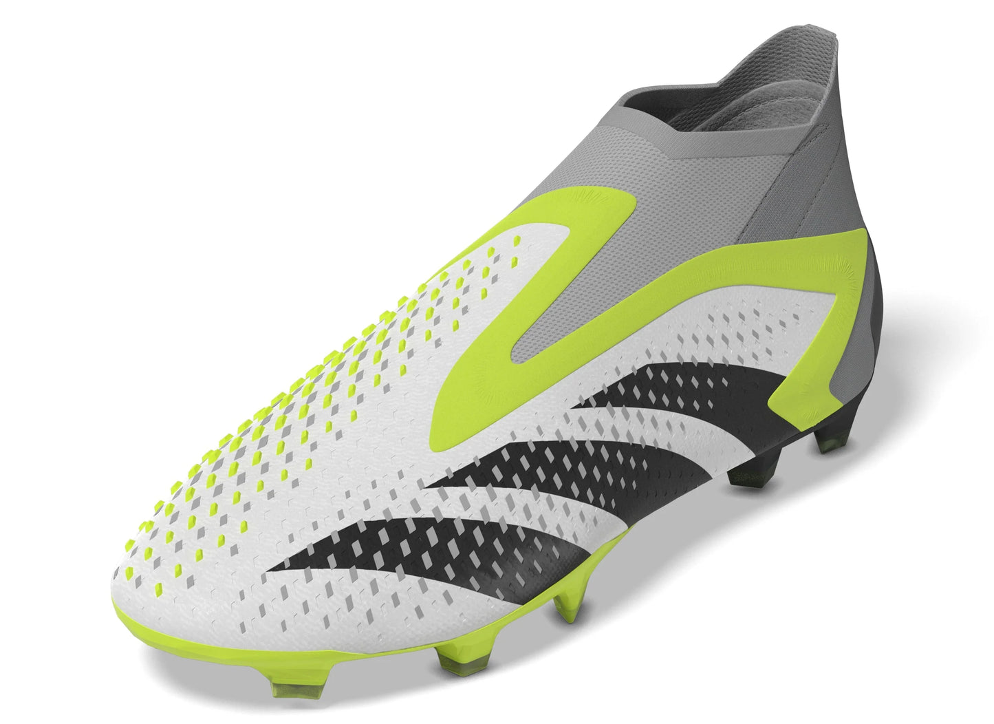 adidas Predator Accuracy FG Firm Ground Cleats White Black Lucid Lemon