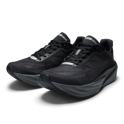 Men's FuelCell Rebel v5 in Black with Castlerock and Silver Metallic