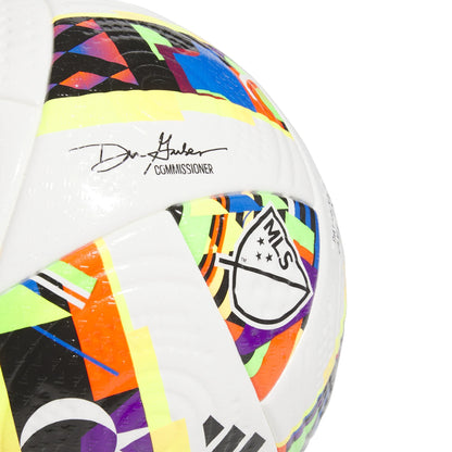 adidas MLS PRO Soccer Ball White Black Solar Gold