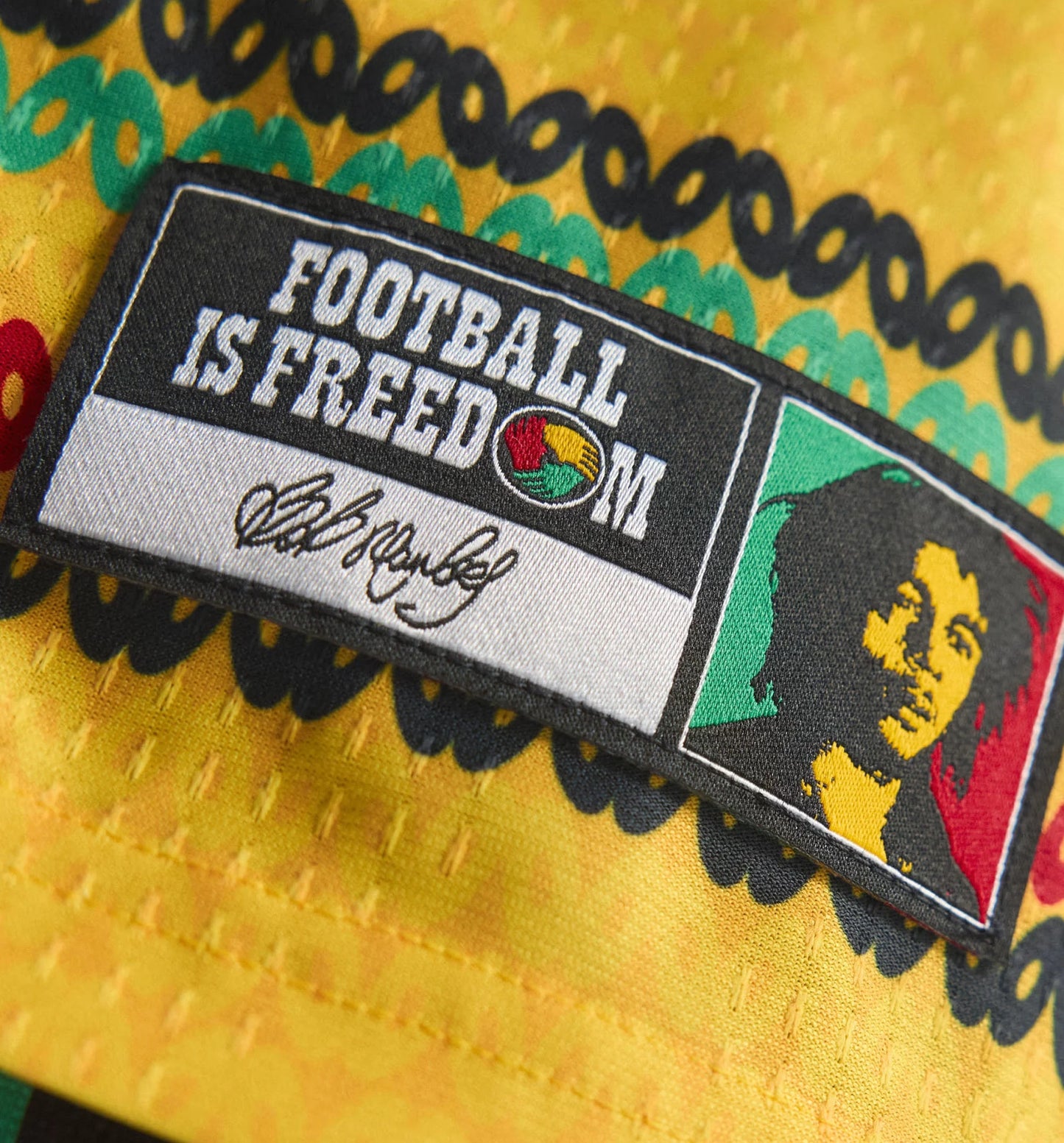 Jamaica 26 X Bob Marley Home Authentic Mens Jersey Bold Gold