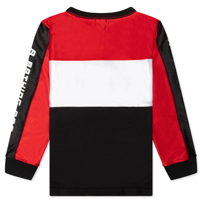 Kids BAPE Mesh L S Tee Red