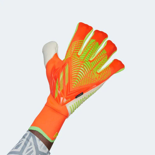 adidas Predator Edge Fingersave Pro Goalkeeper Gloves Solar Red Solar Green