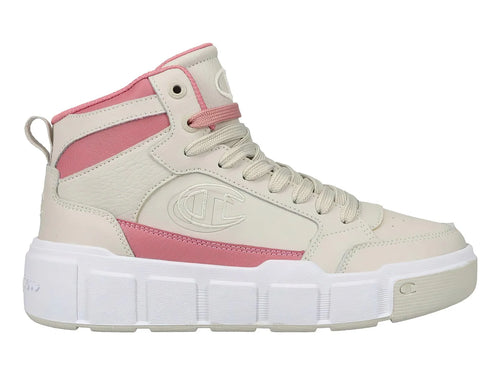 Tenis Champion Drome Ventor Hi Beige y Rosa para Niña
