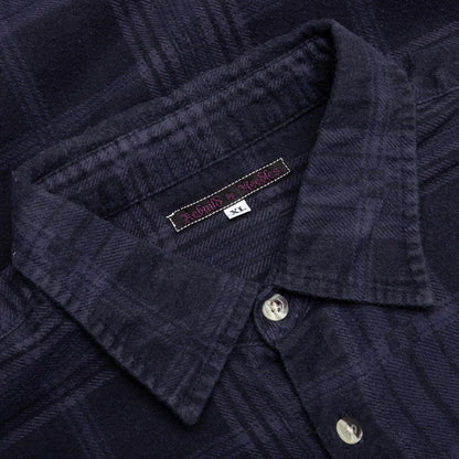 Flannel Shirt 7 Cuts Shirt Over Dye Purple