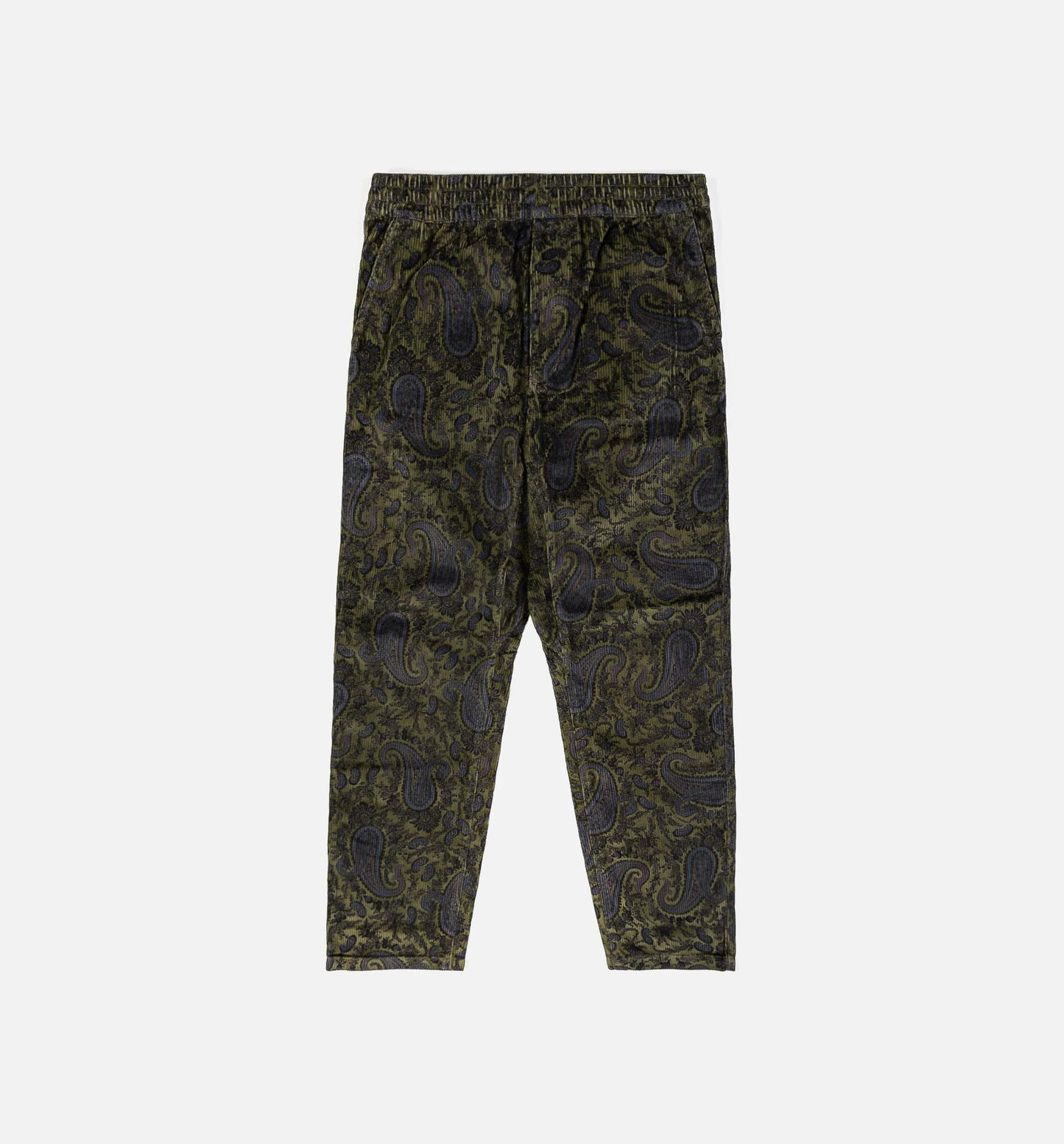 Flint Paisley Print Mens Pants Black Green