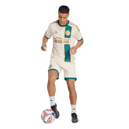 adidas Atlanta United Away Authentic Mens Soccer Jersey 26 27 Beige