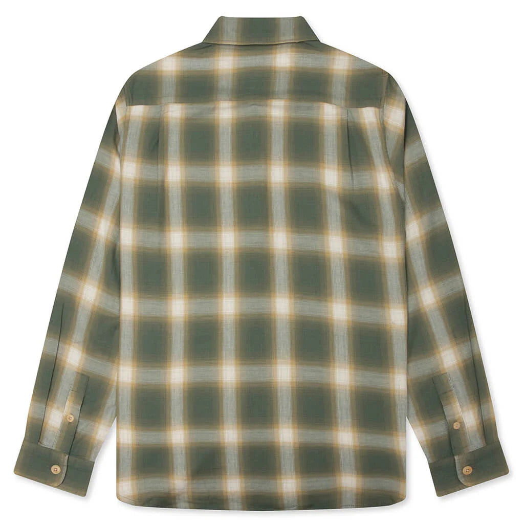 Beach Ombre Plaid Shirt Green