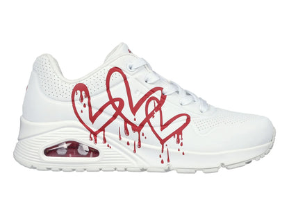 Tenis Skechers One X Jgoldcrown Blanco y Rojo para Mujer