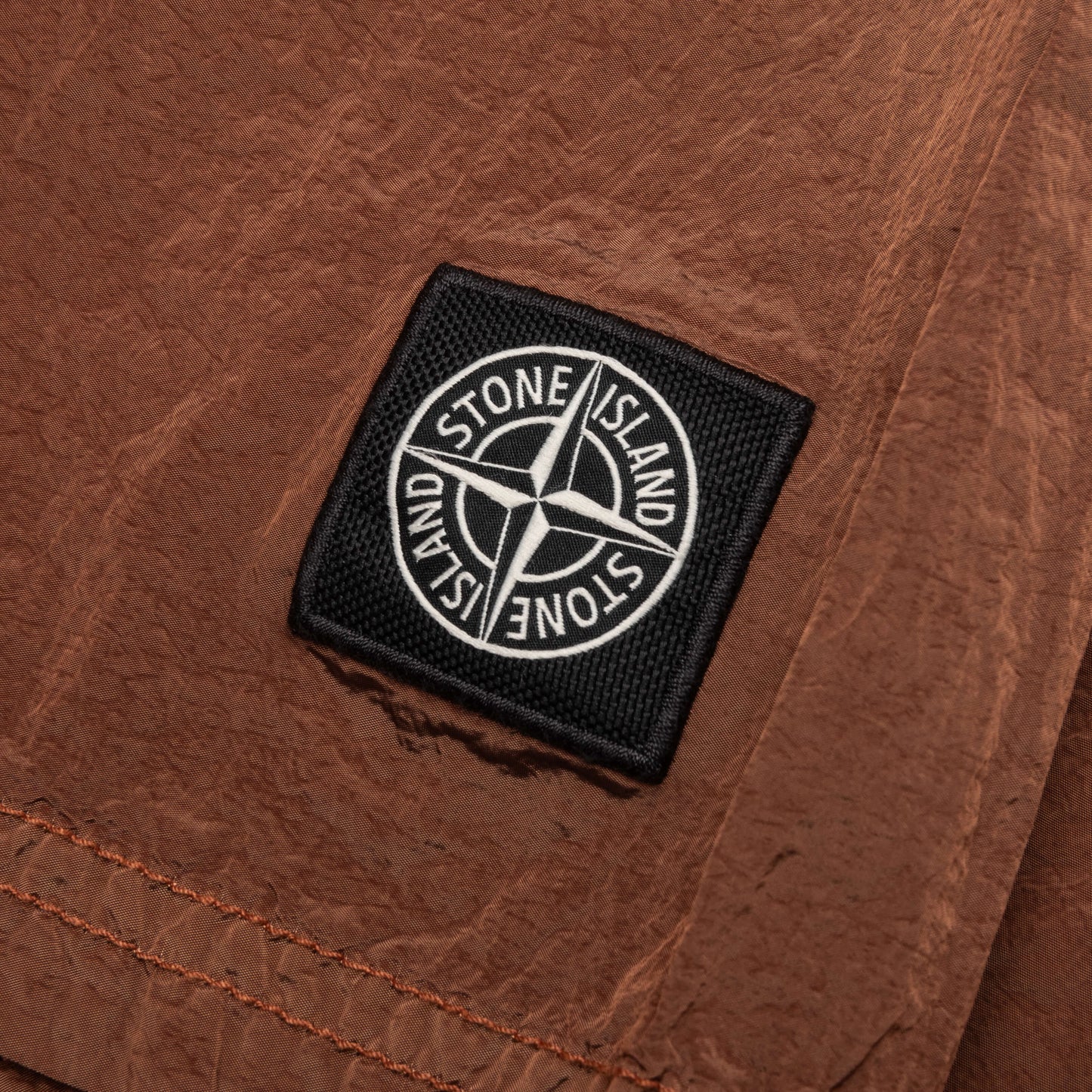 Nylon Metal Regular Fit Shorts Rust