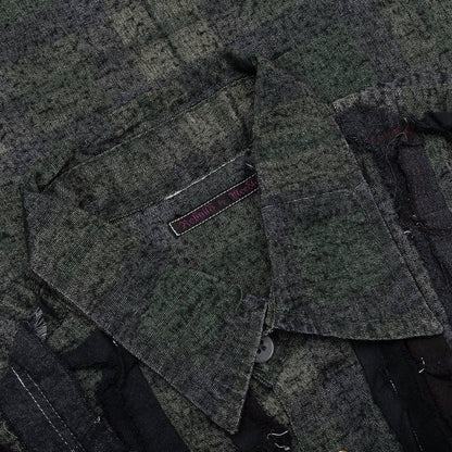Over Dyed Ribbon Wide Shirt Black