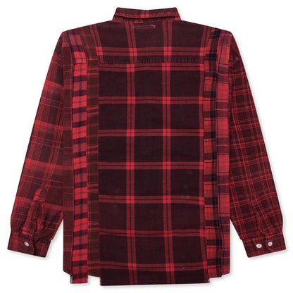 Over Dye 7 Cuts Shirt Red