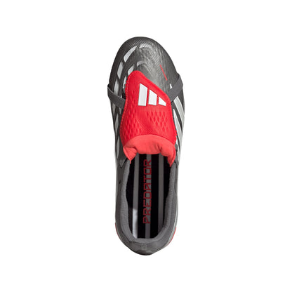 adidas Predator Elite Fold Over Tongue FG Youth Soccer Cleats Grey Red