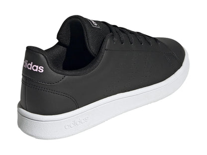 Tenis Adidas Advantage Base Negro con Rosa para Mujer