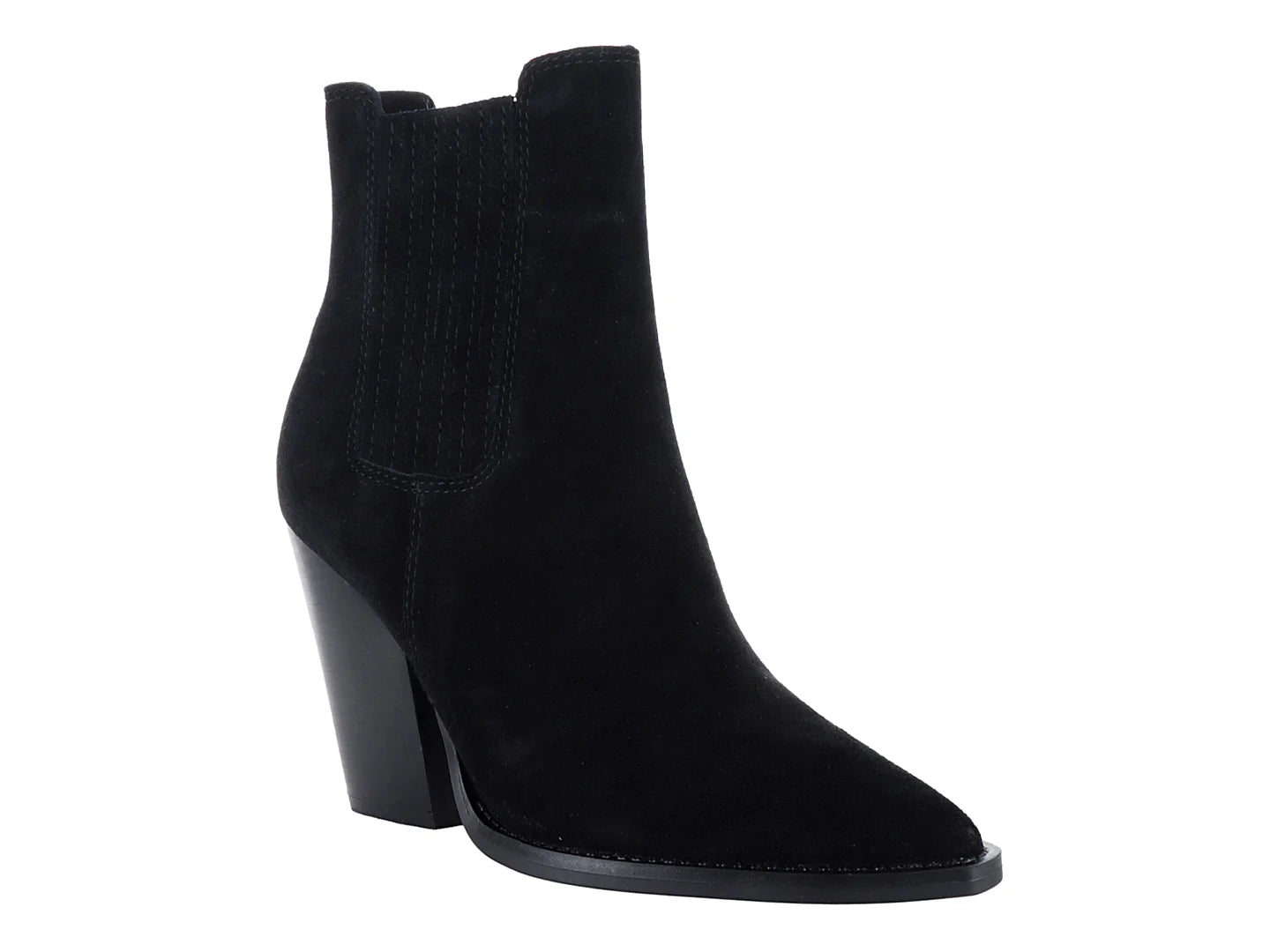 Botines Vaqueros Steve Madden Negro Gamuza para Mujer