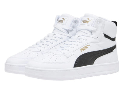 Tenis PUMA Caven 20 Mid Blanco Negro y Oro para Hombre