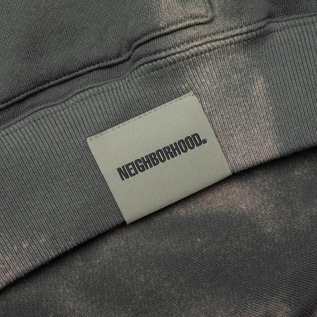 Tie Dye Sweat L S Parka Olive Drab
