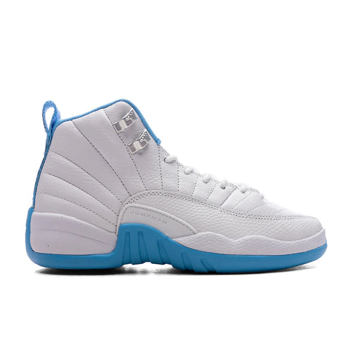 Air Jordan 12 Retro Melo GS White University Blue Metallic Silver