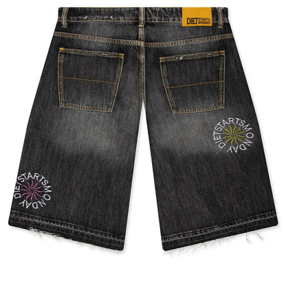 Sol Denim Shorts Black
