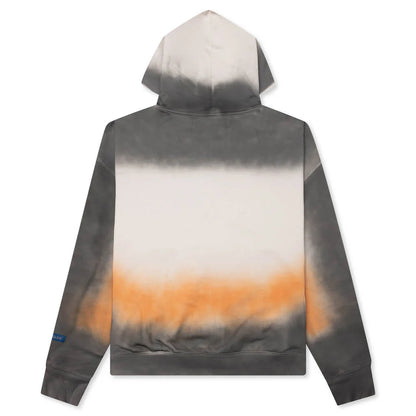Spray Dyed Zip Thru Hoodie Grey Dyed