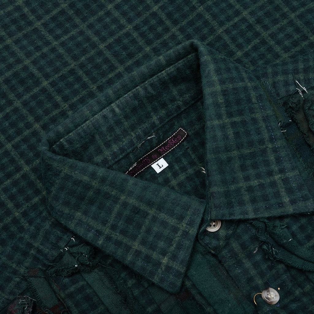 Over Dyed Ribbon Shirt Green