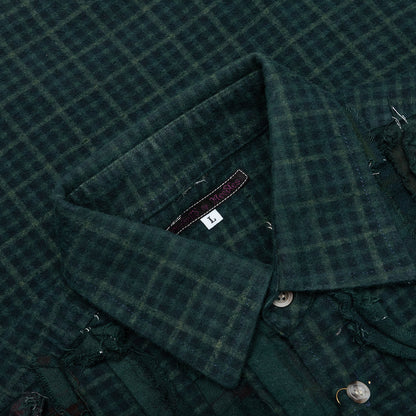 Over Dyed Ribbon Shirt Green