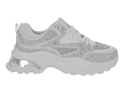 Tenis ATOK Blancos con Plataforma para Mujer