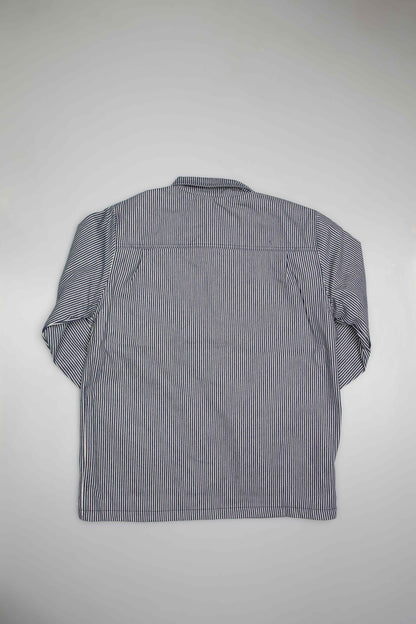 Vault Drill Chore Hickory Stripe Coat Mens Jacket Navy