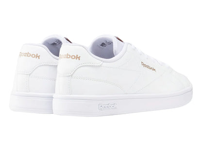 Tenis Reebok Court Clean Blanco y Oro Rosa para Mujer