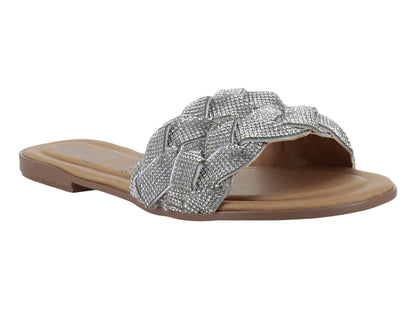 Sandalias Luna Rosa Color Plata para Mujer