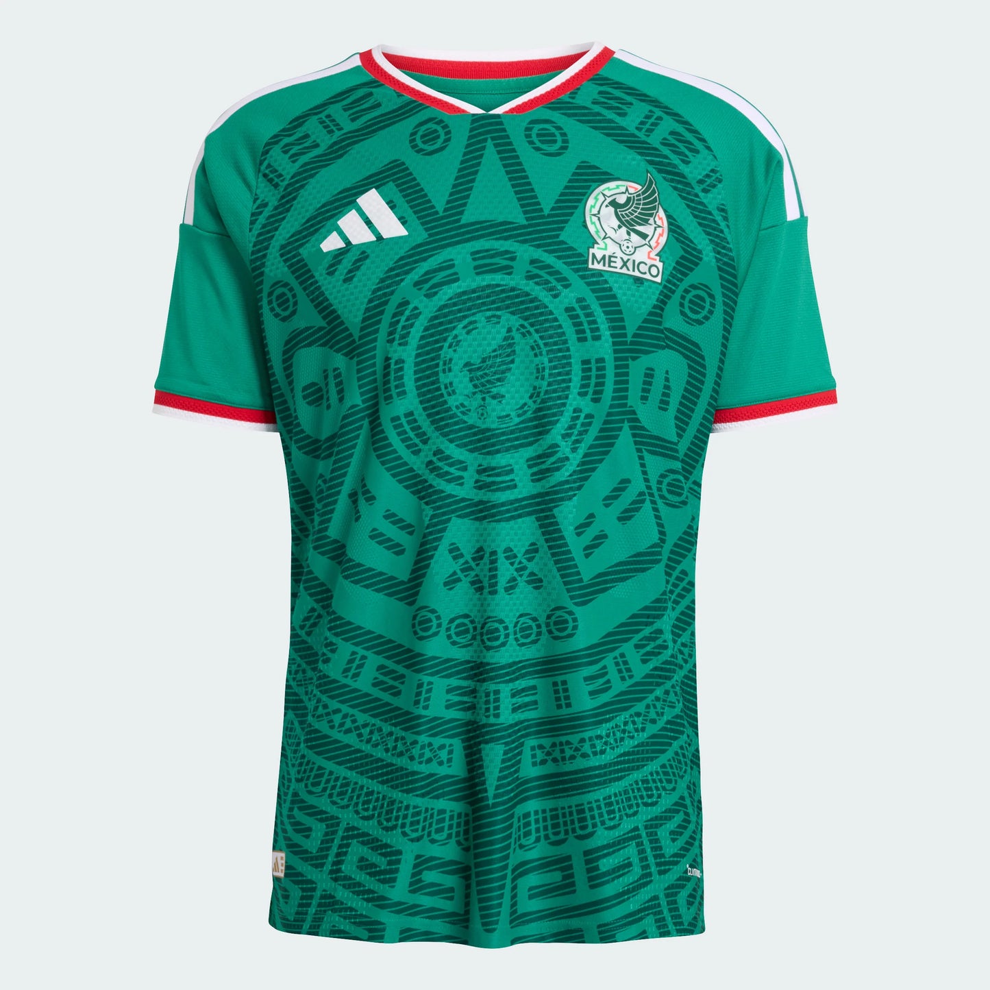 adidas Mexico Home Authentic Mens Soccer Jersey 26 Green