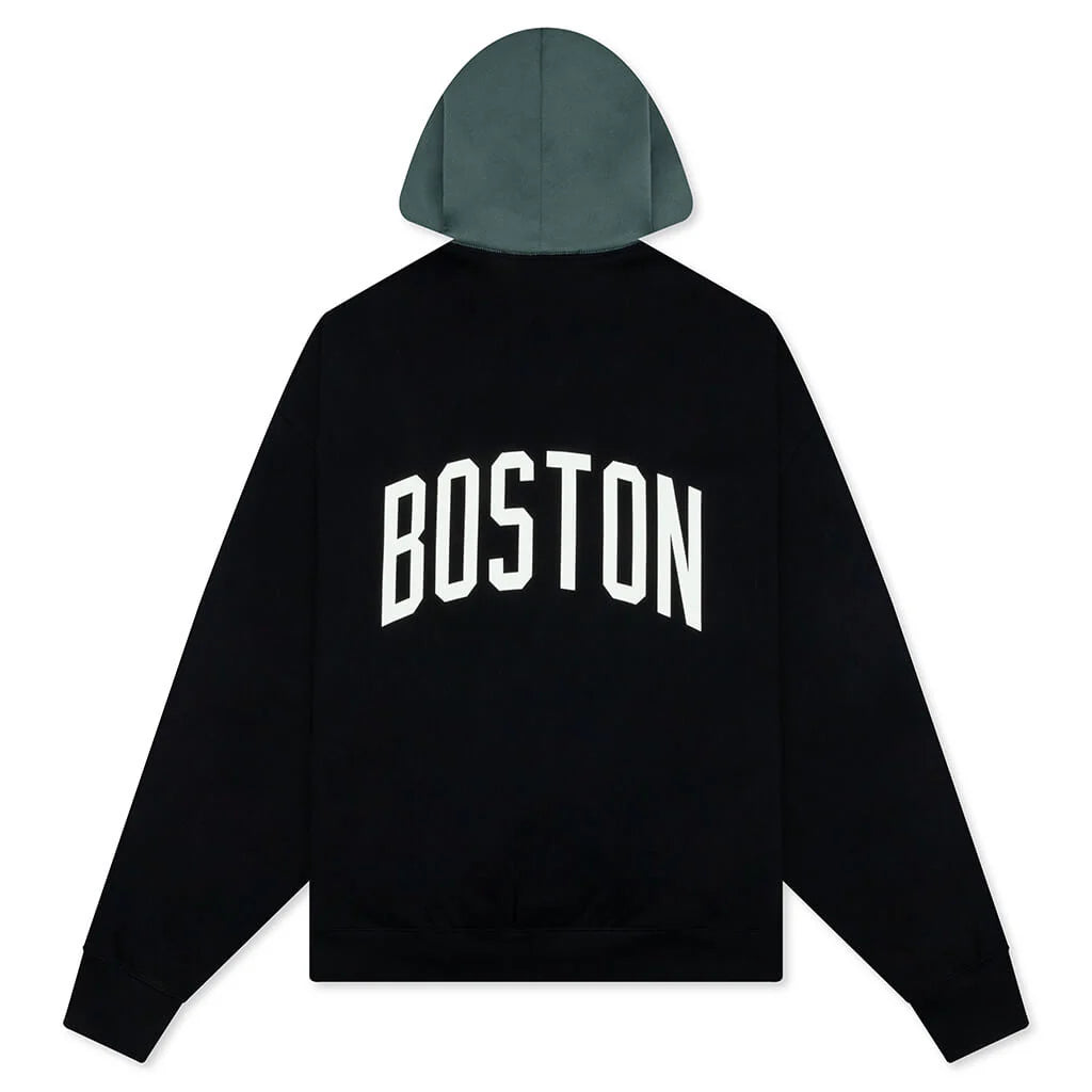 Fear of God Essentials x NBA Celtics Sport Hoodie Black Balsam Green