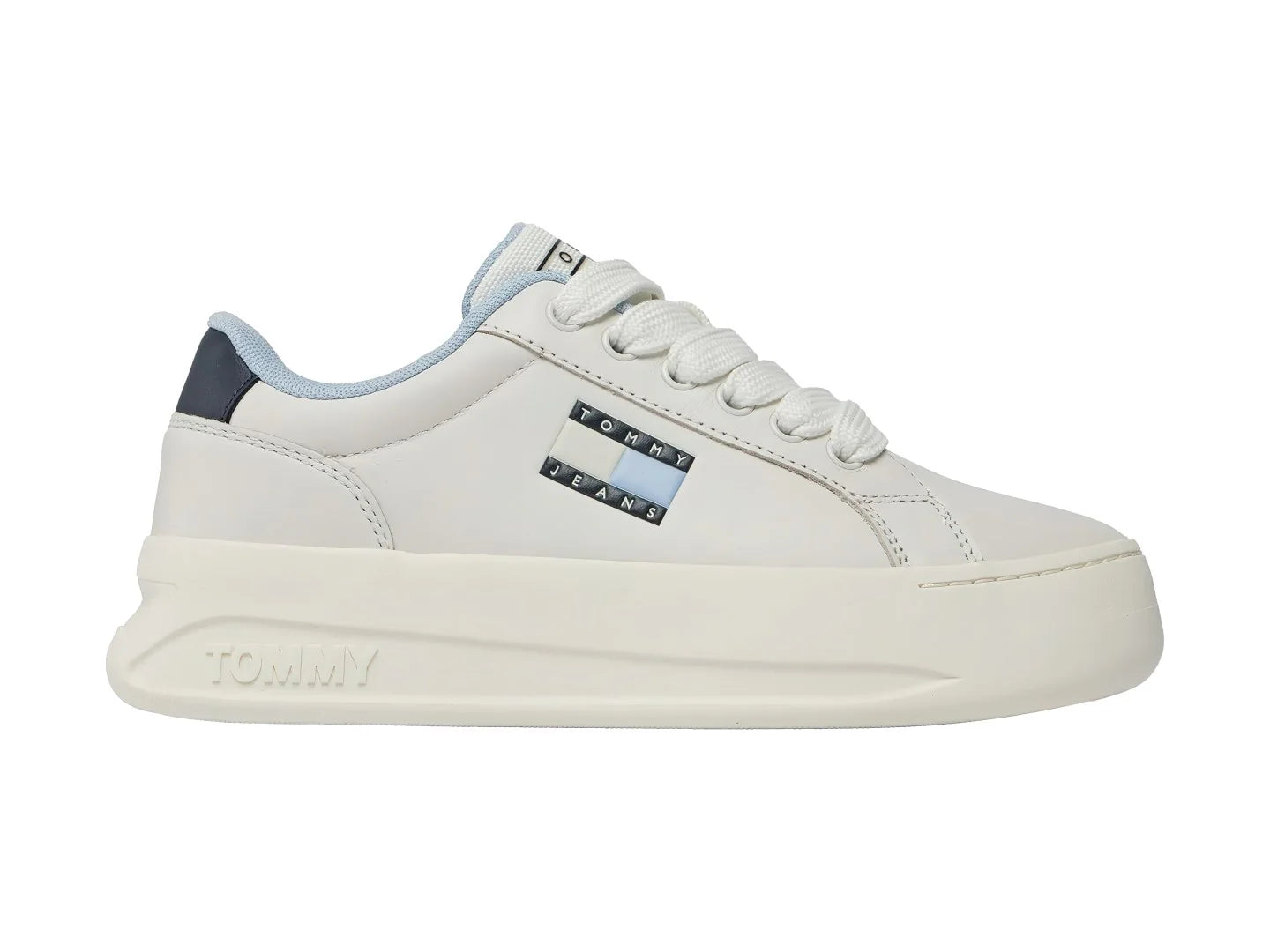 Tenis Tommy Hilfiger City Flatform Ecru para Mujer