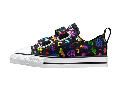 Tenis Converse Chuck Taylor 2V Negro y Blanco para Niña