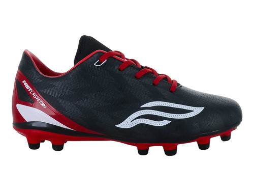 Tenis de Fútbol Furia Negro con Rojo para Niño