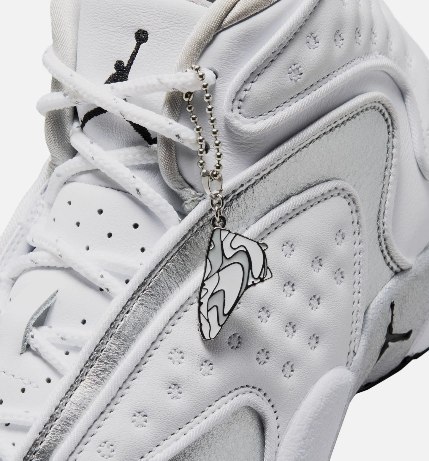 Air Jordan OG Womens Lifestyle Shoe White Black Metallic Silver